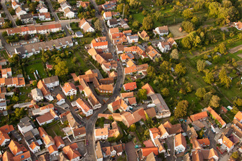 Aerial photograpy of District Godramstein in Landau in der Pfalz in the state Rhineland-Palatinate, Germany
