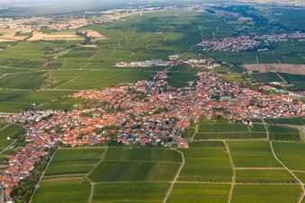 Oblique view of From the west in Maikammer in the state Rhineland-Palatinate, Germany