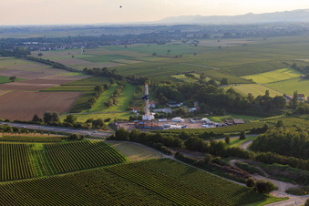 Construction site for the 2nd drilling at the geothermal plant on the A65 in Insheim in the state Rhineland-Palatinate, Germany