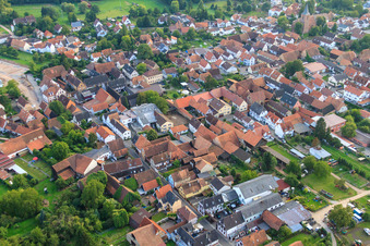 Village view from the north in Rohrbach in the state Rhineland-Palatinate, Germany