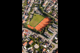 Aerial view of Tennis Club TV Linkenheim eV in the district Linkenheim in Linkenheim-Hochstetten in the state Baden-Wuerttemberg, Germany
