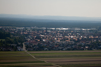 Aerial photograpy of District Graben in Graben-Neudorf in the state Baden-Wuerttemberg, Germany