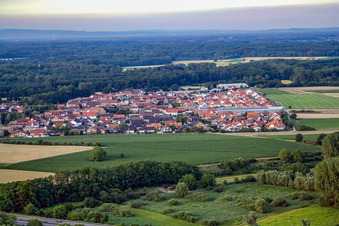 Village from the west in Kuhardt in the state Rhineland-Palatinate, Germany