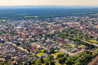 Huttenheimer Landstr in the district Neudorf in Graben-Neudorf in the state Baden-Wuerttemberg, Germany