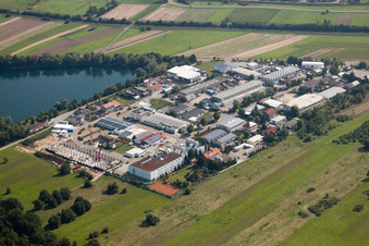 Techacker industrial estate in the district Spöck in Stutensee in the state Baden-Wuerttemberg, Germany
