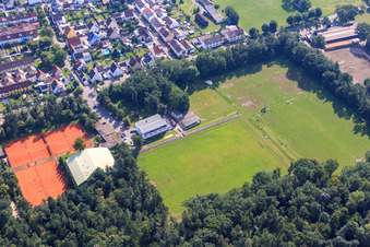 Waldbrücke, sports fields of FV Weingarten and TC Schwarz-Weiß Weingarten in Weingarten in the state Baden-Wuerttemberg, Germany
