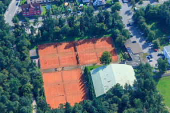 Waldbrücke, tennis courts of TC Schwarz-Weiß Weingarten in Weingarten in the state Baden-Wuerttemberg, Germany