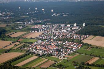 Village view in the district Buechig in Stutensee in the state Baden-Wurttemberg
