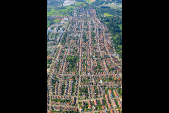 Kirchhofstr in the district Neureut in Karlsruhe in the state Baden-Wuerttemberg, Germany