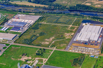 Oberwald industrial area, logistics companies in Wörth am Rhein in the state Rhineland-Palatinate, Germany