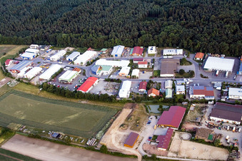 Industrial estate and company settlement Am Kleinwald in Herxheim bei Landau (Pfalz) in the state Rhineland-Palatinate