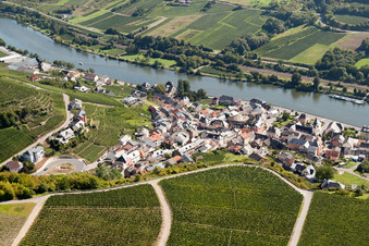 Oblique view of Wormeldange in the state Greiwemaacher, Luxembourg