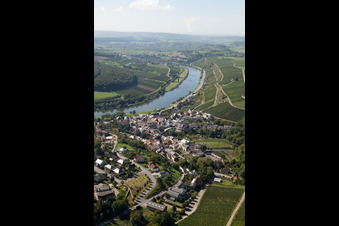 Wormeldange in the state Greiwemaacher, Luxembourg out of the air