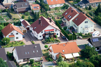 Aerial photograpy of In the quiet garden in Minfeld in the state Rhineland-Palatinate, Germany