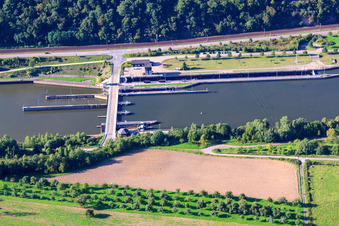 Saar shipping lock Taben-Rodt in the district Hamm in Taben-Rodt in the state Rhineland-Palatinate, Germany