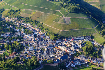 Old town under the vineyards in Saarburg in the state Rhineland-Palatinate, Germany