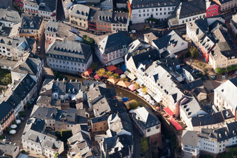 Old Town area and city center in Saarburg in the state Rhineland-Palatinate