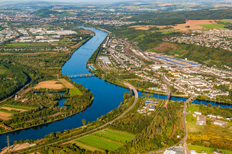 Riparian areas along the river mouth of the river Saar into the river Mosel in Konz in the state Rhineland-Palatinate