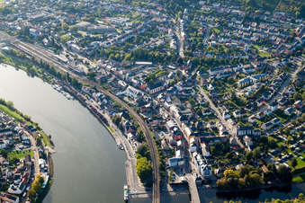 Town on the banks of the river of the river Mosel in Mertert in Grevenmacher, Luxembourg