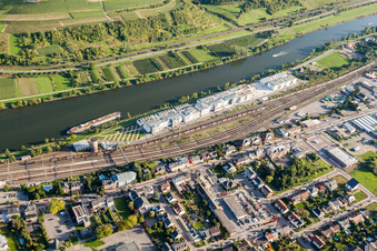 Housing facilities on the former banks of the river course of the Mosel Esplanade de la Moselle in Wasserbillig in Grevenmacher, Luxembourg
