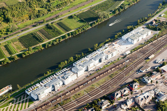 Wasserbillig in the state Grevenmacher, Luxembourg from above