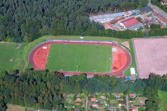 Franz Hage Stadium sports field in Bellheim in the state Rhineland-Palatinate, Germany