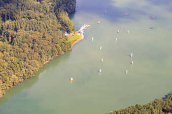 Lingenfelder Altrhein, sailing club Lingenfeld SCLF in Lingenfeld in the state Rhineland-Palatinate, Germany