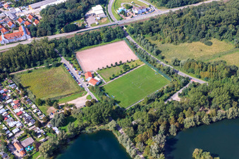 VFR sports fields in the district Sondernheim in Germersheim in the state Rhineland-Palatinate, Germany
