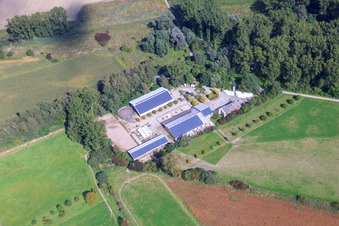 Aerial photograpy of Kennelhof in the district Sondernheim in Germersheim in the state Rhineland-Palatinate, Germany