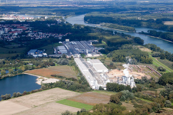 Drone recording of Nolte Furniture/Woodworks GmbH in Germersheim in the state Rhineland-Palatinate, Germany