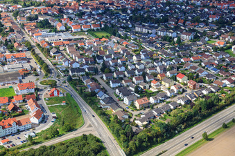 Kuhhardter Straße in Rülzheim in the state Rhineland-Palatinate, Germany
