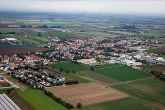 Aerial view of District Assenheim in Hochdorf-Assenheim in the state Rhineland-Palatinate, Germany