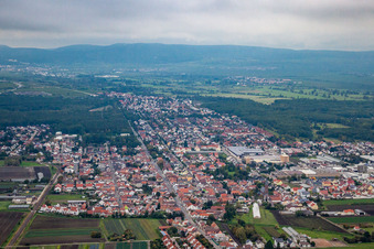 Aerial view of Maxdorf in the state Rhineland-Palatinate, Germany