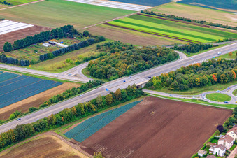 Exit 4 Maxdorf from the A650 in Fußgönheim in the state Rhineland-Palatinate, Germany