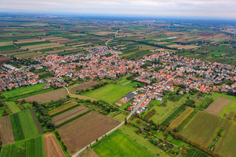 Village view from the northwest in Meckenheim in the state Rhineland-Palatinate, Germany