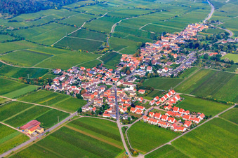 Village view from the southeast in Forst an der Weinstraße in the state Rhineland-Palatinate, Germany