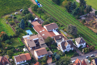 Aerial view of Zimmermann's Apple Days in Wachenheim an der Weinstraße in the state Rhineland-Palatinate, Germany