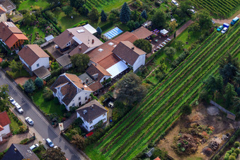 Oblique view of Zimmermann's Apple Days in Wachenheim an der Weinstraße in the state Rhineland-Palatinate, Germany