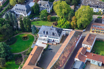 Oblique view of Dr. Bürklin-Wolf Winery in Wachenheim an der Weinstraße in the state Rhineland-Palatinate, Germany