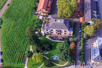 Aerial photograpy of Villa Wolf Winery in Wachenheim an der Weinstraße in the state Rhineland-Palatinate, Germany