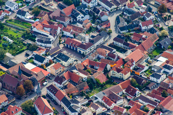 Weisenheim am Sand in the state Rhineland-Palatinate, Germany seen from above