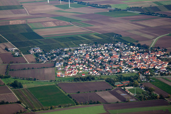 Aerial view of Heuchelheim bei Frankenthal in the state Rhineland-Palatinate, Germany