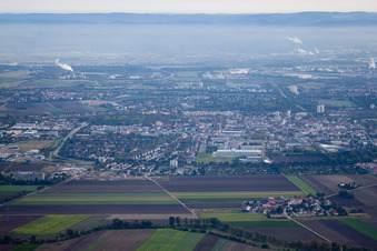 Frankenthal in the state Rhineland-Palatinate, Germany from above