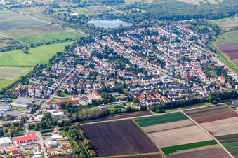 Settlement area in Lambsheim in the state Rhineland-Palatinate, Germany