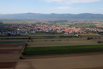 From the east in Meckenheim in the state Rhineland-Palatinate, Germany