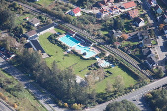 Swimming pool in Annweiler am Trifels in the state Rhineland-Palatinate, Germany
