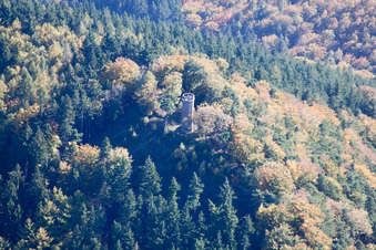 Aerial view of Rehberg Tower in Waldrohrbach in the state Rhineland-Palatinate, Germany