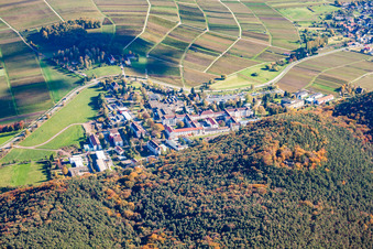 Hospital grounds of the ClinicPfalzklinik Landeck in Klingenmuenster in the state Rhineland-Palatinate