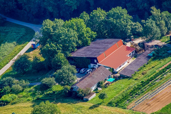 Bioland-Hof Petrik in the district Berghausen in Pfinztal in the state Baden-Wuerttemberg, Germany
