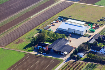 Aerial view of Bauer's Garden from the Northwest in Winden in the state Rhineland-Palatinate, Germany